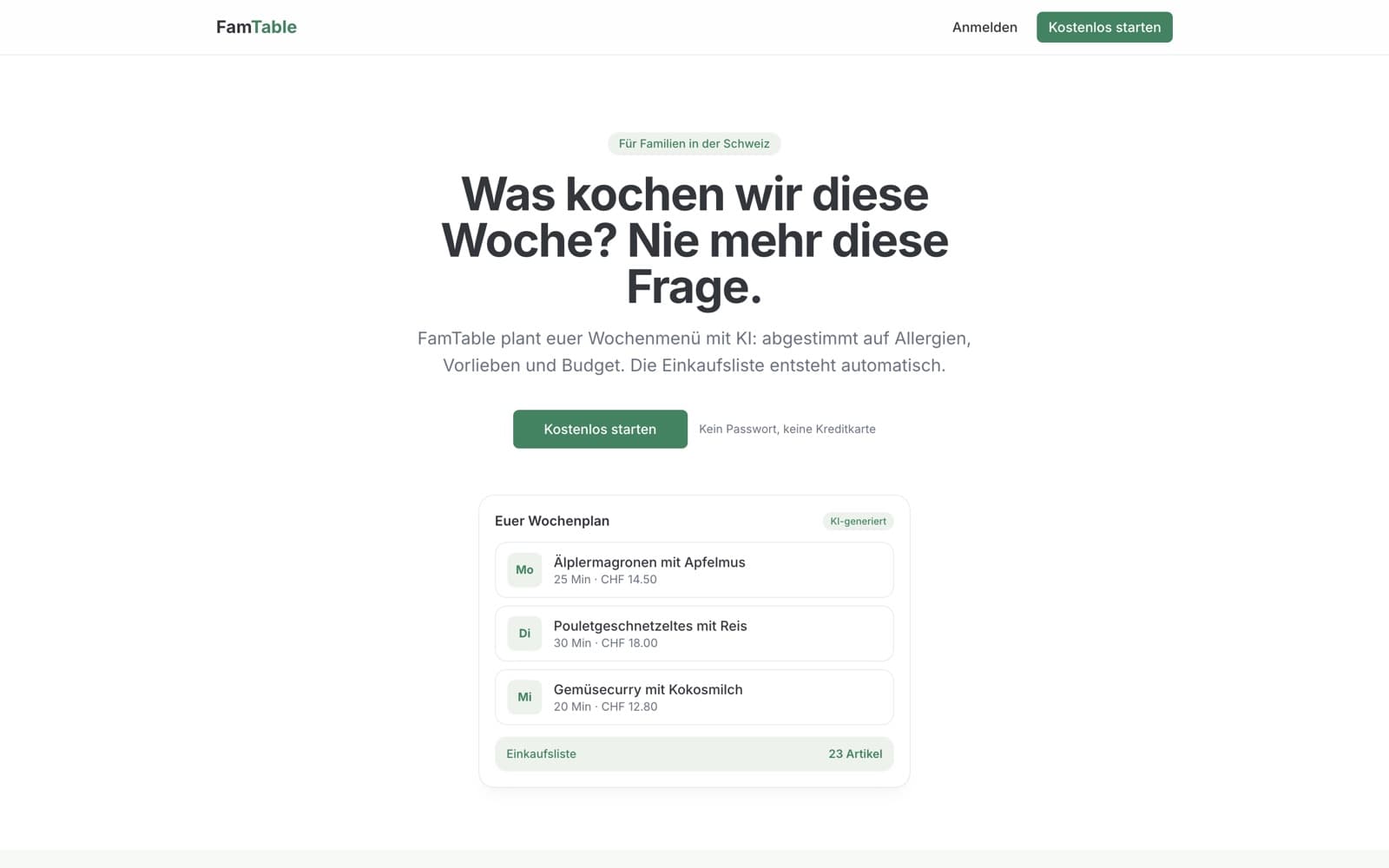 Famtable Screenshot